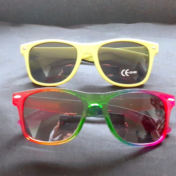 2 for 1 boozy swag rainbow and lime green sunglasses. Happy Pride! - Picture 7 of 13